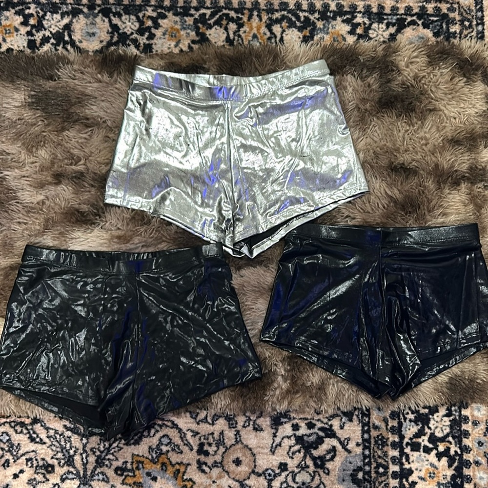 Silver and Black Shorts Set